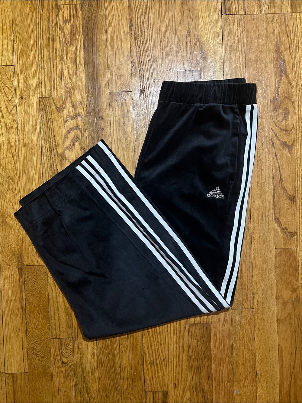 Adidas Y2K Glam Pant 3-Stripe Striped Track Pants Women’s XL Black/White
